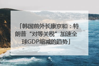 韩国前外长康京和：特朗普“对等关税”加速全球GDP缩减的趋势