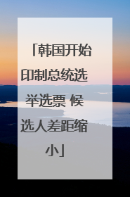 韩国开始印制总统选举选票 候选人差距缩小