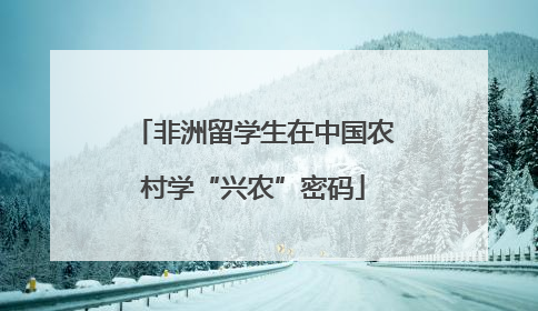 非洲留学生在中国农村学“兴农”密码