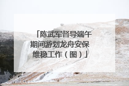陈武军督导端午期间游划龙舟安保维稳工作（图）