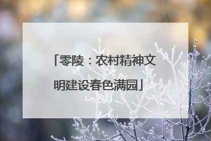 零陵：农村精神文明建设春色满园