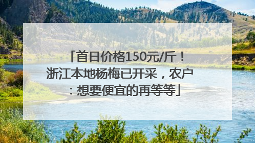 首日价格150元/斤！浙江本地杨梅已开采，农户：想要便宜的再等等