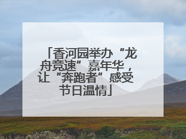 香河园举办“龙舟竞速”嘉年华，让“奔跑者”感受节日温情
