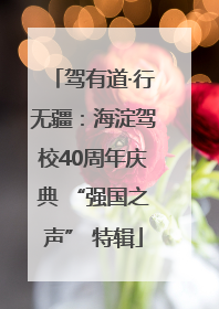 驾有道·行无疆：海淀驾校40周年庆典 “强国之声” 特辑