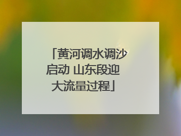 黄河调水调沙启动 山东段迎大流量过程