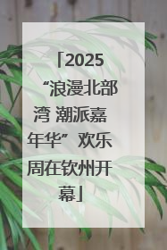 2025“浪漫北部湾 潮派嘉年华”欢乐周在钦州开幕