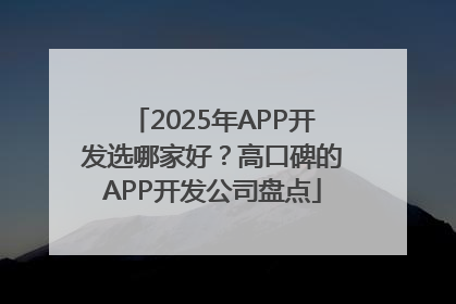 2025年APP开发选哪家好？高口碑的APP开发公司盘点