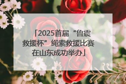 2025首届“鲁震救援杯”绳索救援比赛在山东成功举办