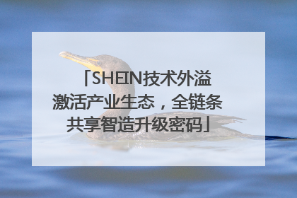 SHEIN技术外溢激活产业生态，全链条共享智造升级密码